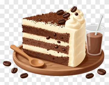 Chocolate Cake With Coffee PNG