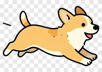 Running Corgi PNG