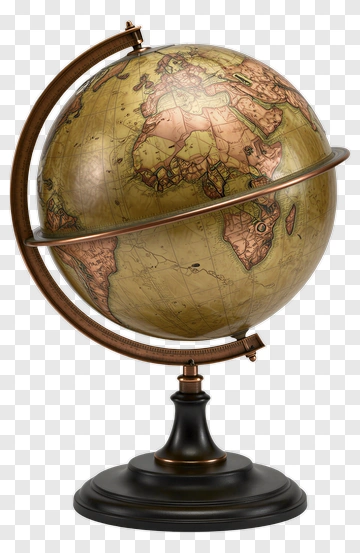 Classic Globe With Bronze Accents PNG