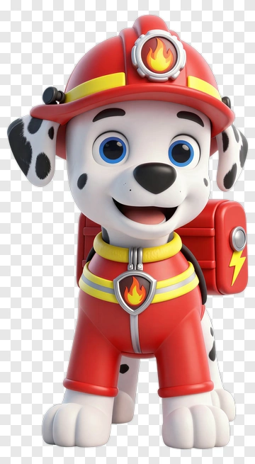Firefighter Dog Character PNG