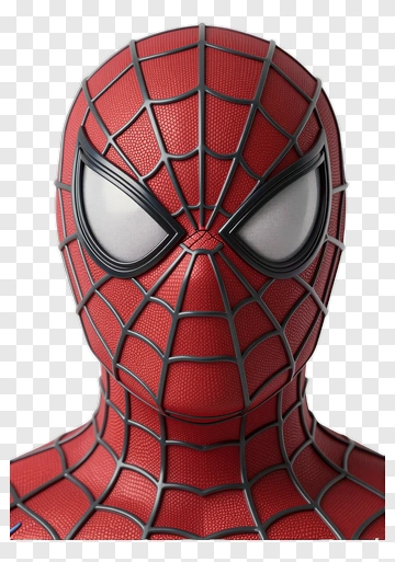 Spider-Man Mask Close-Up PNG
