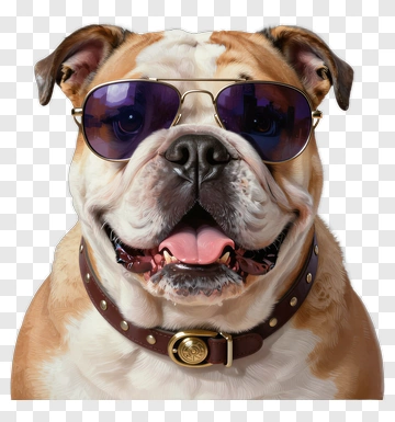 Bulldog In Sunglasses PNG