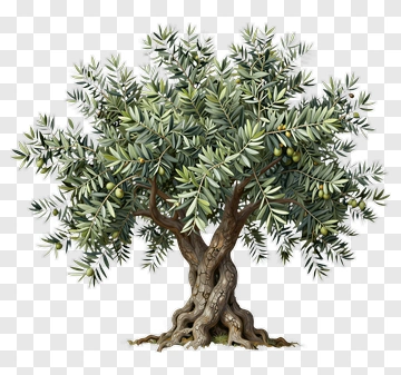 Olive Tree With Leaves And Olives PNG