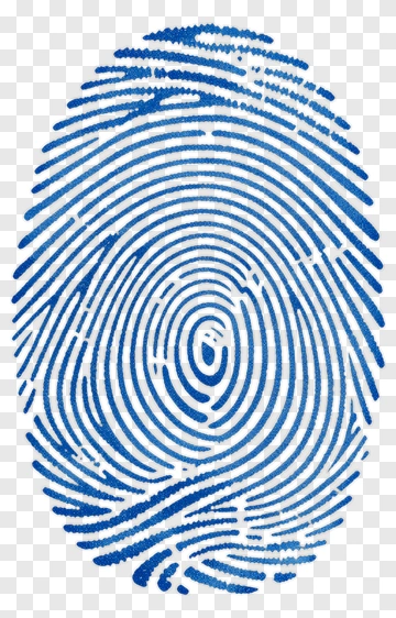 Blue Fingerprint Design PNG