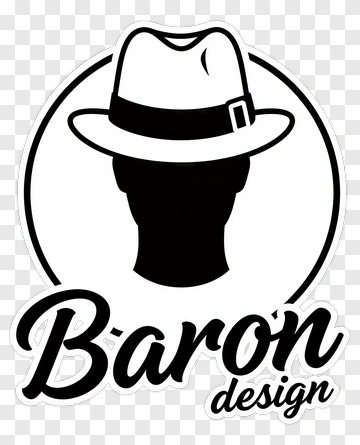 Baron Design Logo With Hat Silhouette PNG