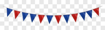 Red And Blue Triangle Banner PNG