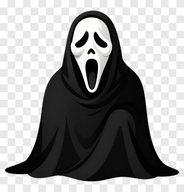 Ghost With Scream Mask PNG