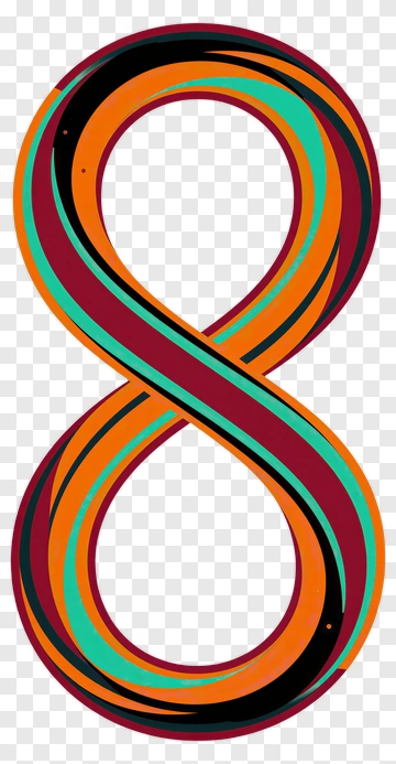 Stylized Number Eight Design PNG