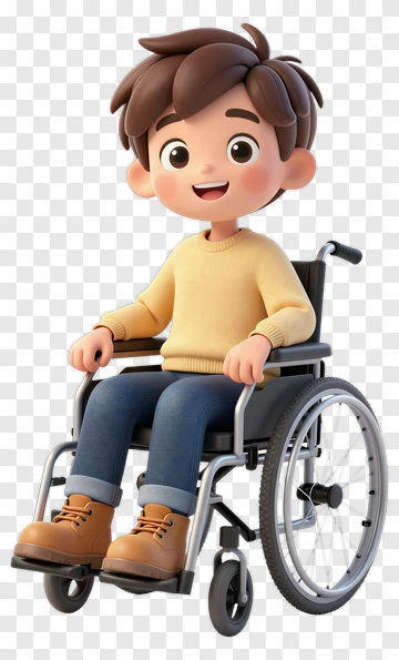 Happy Child In Wheelchair PNG