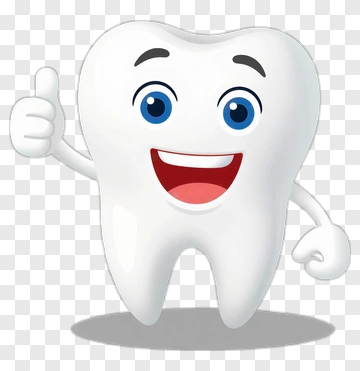 Happy Cartoon Tooth Giving Thumbs Up PNG