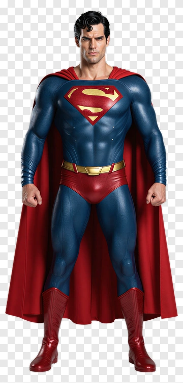 Superman In Classic Costume PNG
