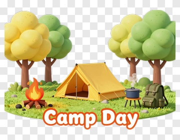 Camp Day Camping Scene PNG