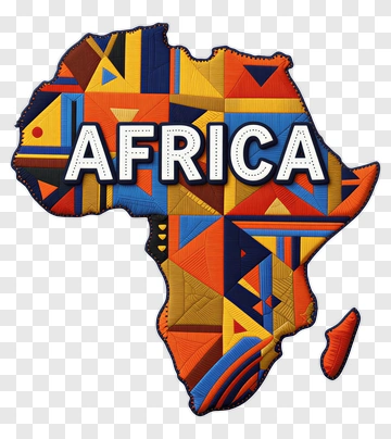 Africa Map With Geometric Pattern PNG