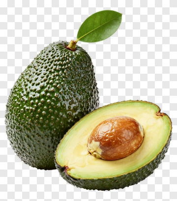 Fresh Avocado With Leaf And Seed PNG