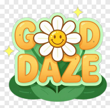 Good Daze Flower Design PNG