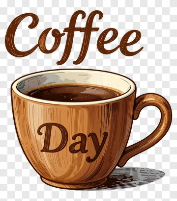 Coffee Day Cup Illustration PNG