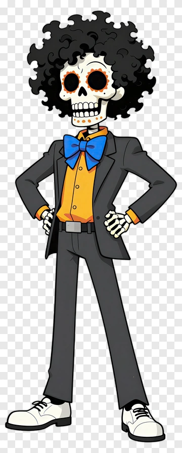 Cartoon Skeleton In Formal Attire PNG