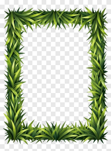 Green Grass Border Frame PNG