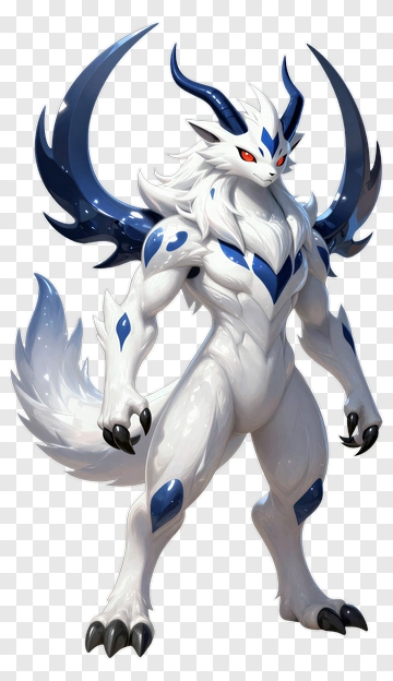 Mythical Creature With Blue Wings And Red Eyes PNG