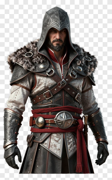 Assassin In Detailed Armor PNG