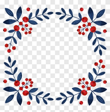 Berry Wreath Frame Design PNG