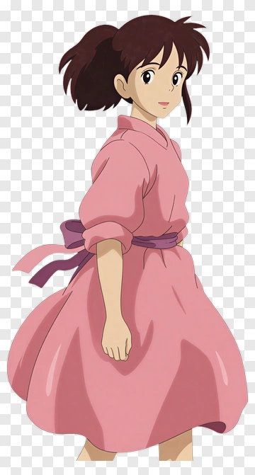 Anime Girl In Pink Dress PNG