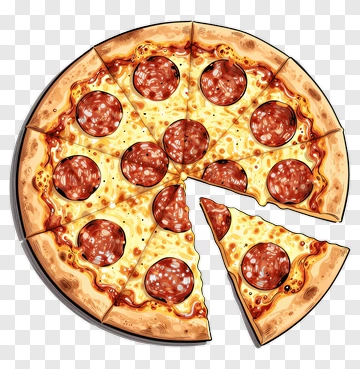 Pepperoni Pizza Slices PNG