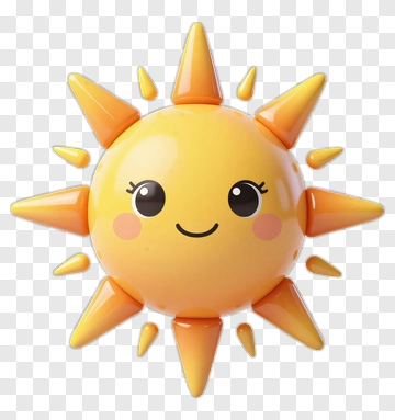 Cartoon Sun With Happy Face PNG