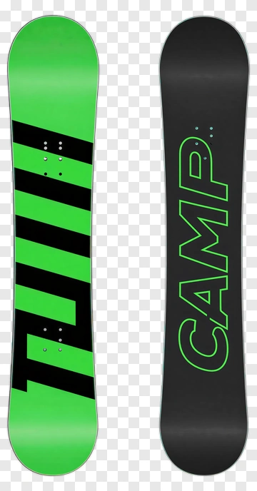 Green And Black Snowboard PNG