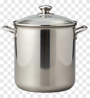 Stainless Steel Pot With Lid PNG