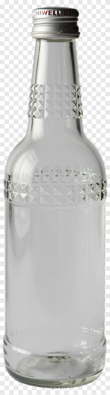 Glass Bottle With Diamond Pattern PNG