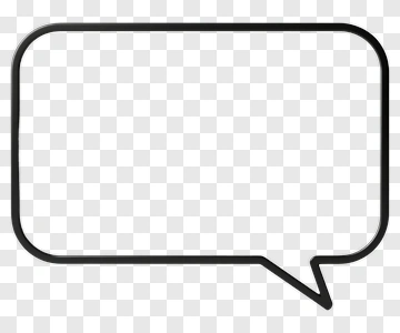 Black Speech Bubble On White Background PNG