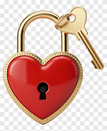 Heart Lock With Key PNG
