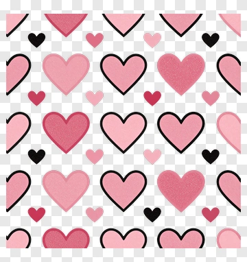 Pink Hearts Pattern PNG