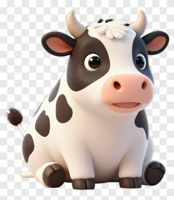 Cute Cartoon Cow PNG