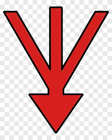Red Arrow Down PNG