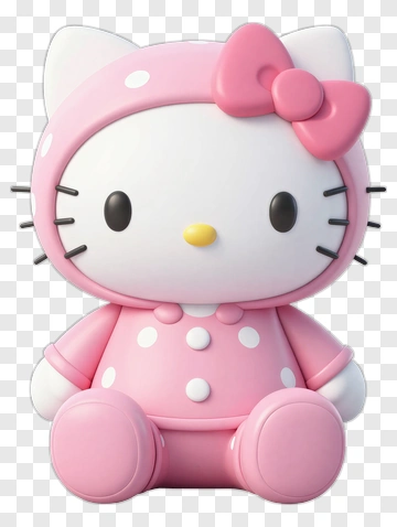 Hello Kitty In Pink Outfit PNG