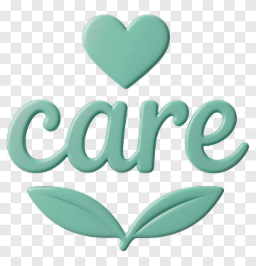 Heart Care Leaf Design PNG