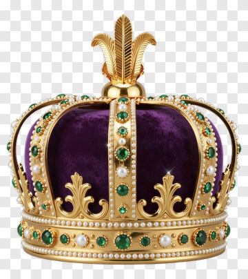 Royal Crown With Emeralds And Pearls PNG