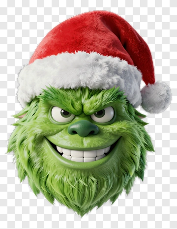Grinch In Santa Hat PNG