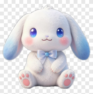 Cute White Rabbit With Blue Eyes PNG