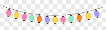 String Of Colorful Lanterns PNG