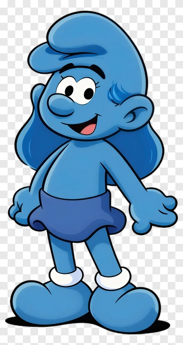 Smurf Girl Cartoon Character PNG