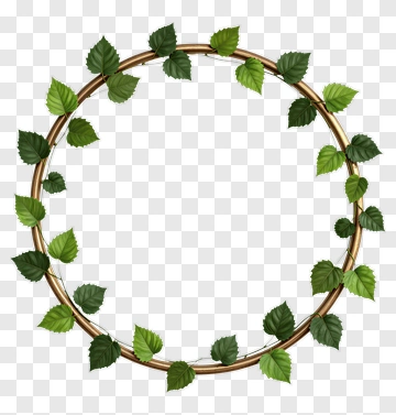 Leaf Wreath On Copper Hoop PNG