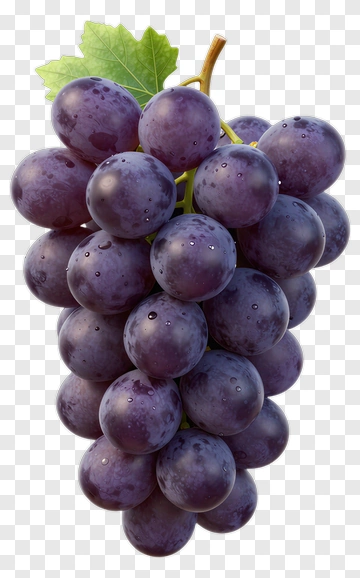 Cluster Of Ripe Purple Grapes PNG