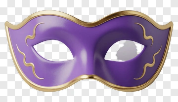 Purple Mask With Gold Trim PNG