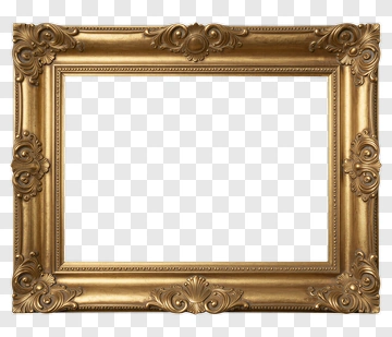 Ornate Gold Picture Frame PNG