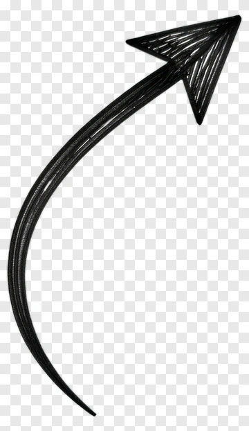 Hand Drawn Curved Arrow PNG