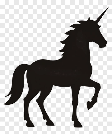 Black Unicorn Silhouette PNG