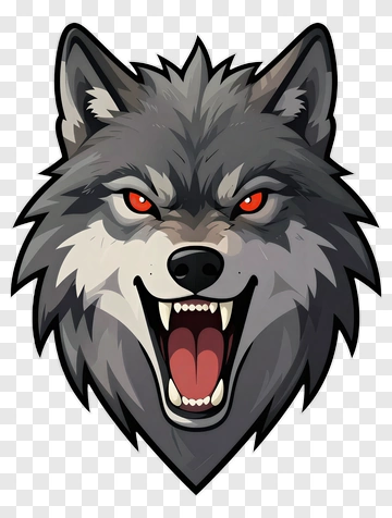 Fierce Wolf Head PNG